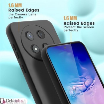Silikoninis ploniausias dėklas su kameros apsauga - juodas (Huawei Honor Magic 7 Lite)